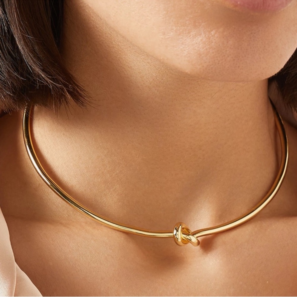 Gold Knot Choker Necklace